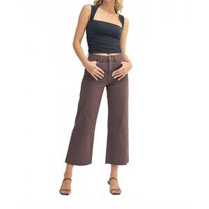 NEW JBD. haven slim wide leg jeans in espresso denim